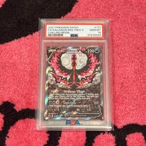 Pokémon TCG Galarian Moltres V #177 – Chilling Reign Full Art